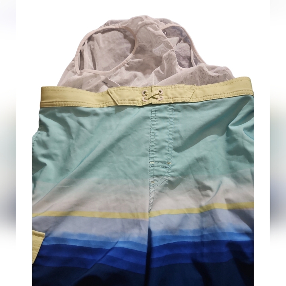 Wonder Nation Ombre Swim Shorts Men's XXL Beachwear Summer Pool Vacation Shorts - Picture 9 of 17